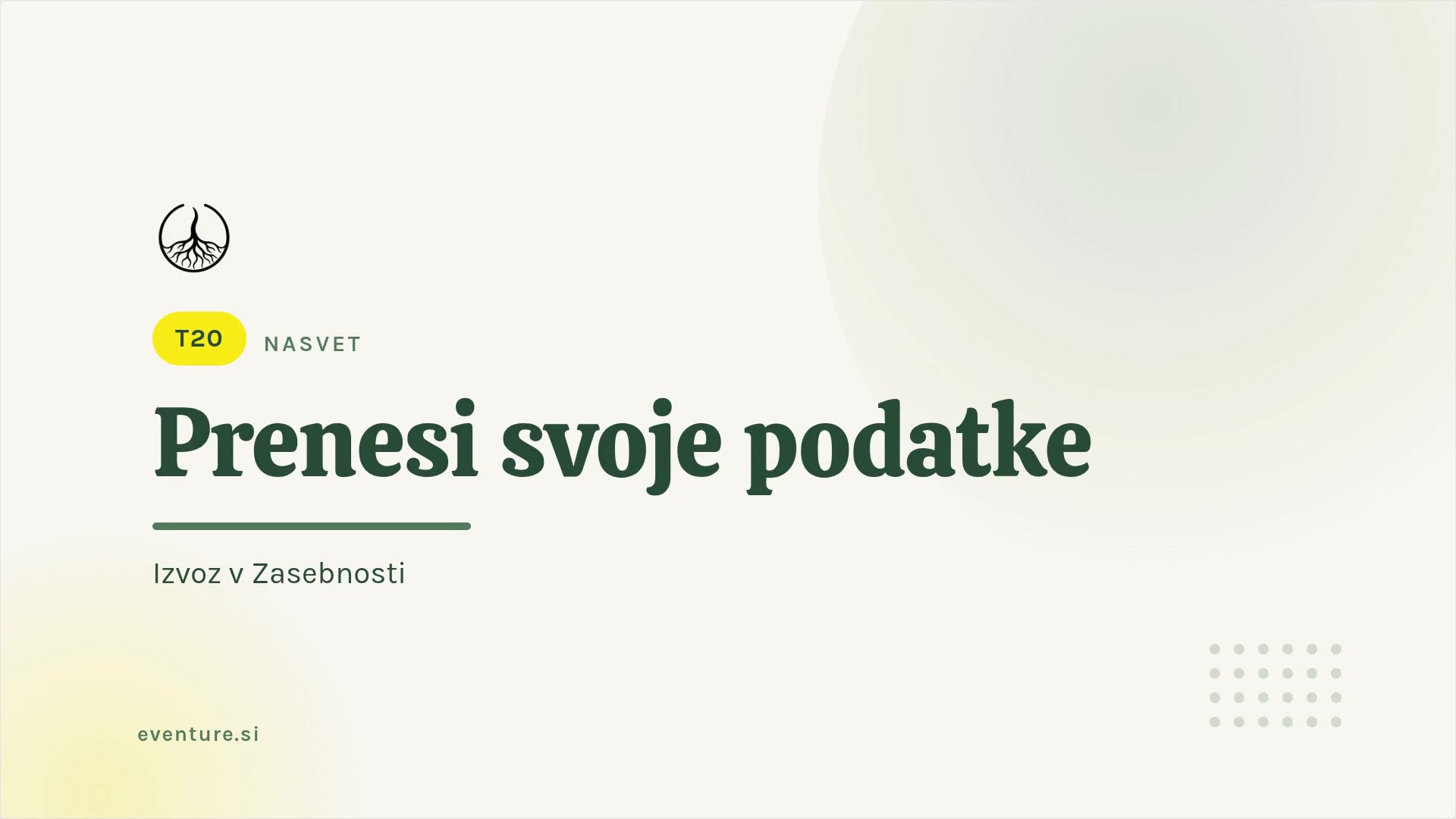 Savjet: preuzmi svoje podatke
