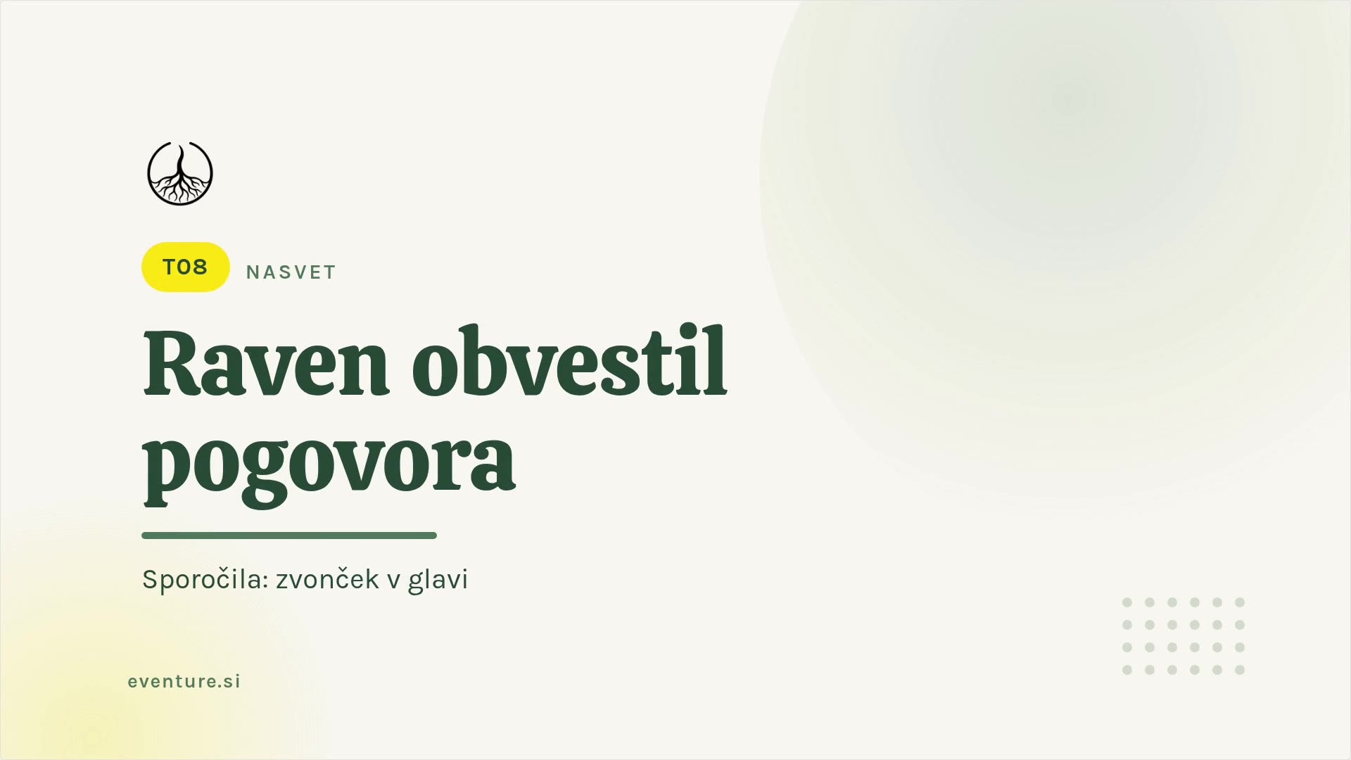 Savjet: razina obavijesti razgovora